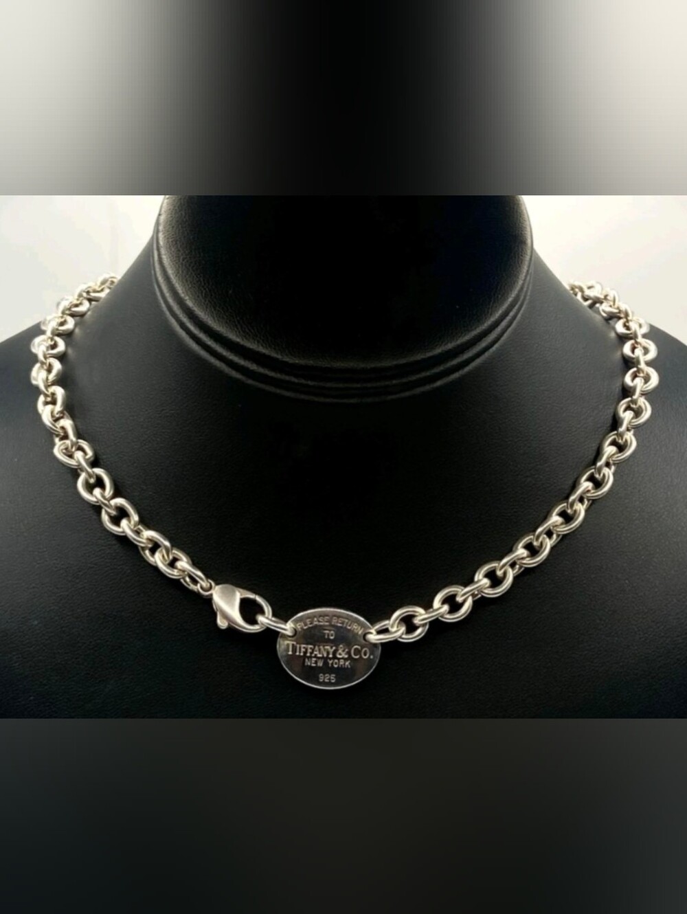 EUC Tiffany & Co. Sterling Silver 'Please Return to Tiffany' Link Necklace